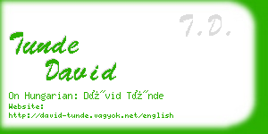 tunde david business card